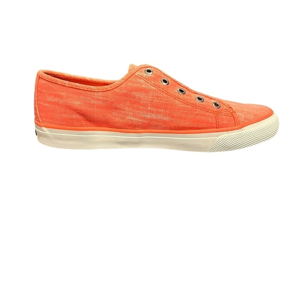 Sperry Top-Sider Seacoast Ripstop Coral Sneakers Boat Deck Shoes Women’s Sz 8.5